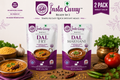 Dal Fry 2-Pack | Authentic Indian Lentil Curry | 4 Servings | Just Add Hot Water No Cooking Needed Ready in 3 Minutes