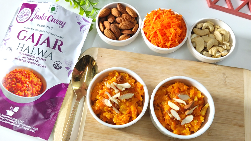 Gajar Halwa – Indian Carrot Dessert, 2 Servings. | Just Add Hot Water | Ready in Minutes