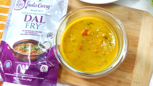 Dal Fry 2-Pack | Authentic Indian Lentil Curry | 4 Servings | Just Add Hot Water No Cooking Needed Ready in 3 Minutes