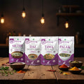 Indian Comfort Classics Pack 8 Servings. Includes: • Methi Matar Malai • Tawa Pulao • Palak Paneer • Dal Makhani