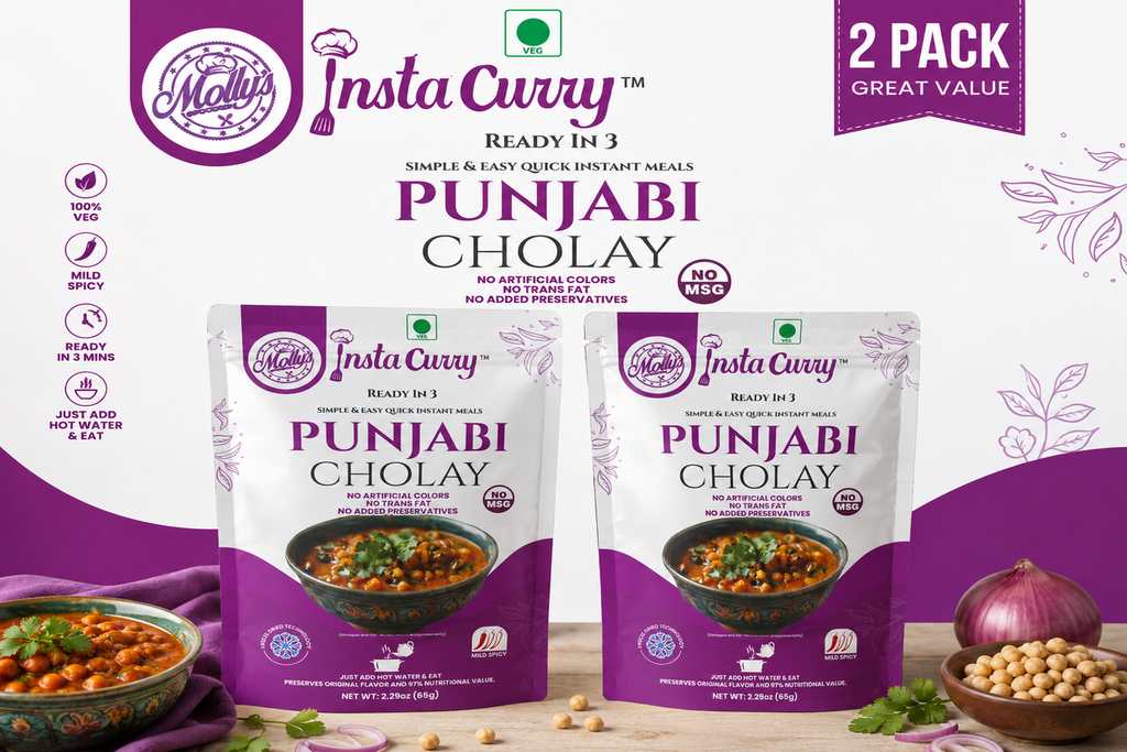 Punjabi Cholay (Chickpea Curry) – 2 Pack (4 Servings) | Just Add Hot Water No Cooking Needed
